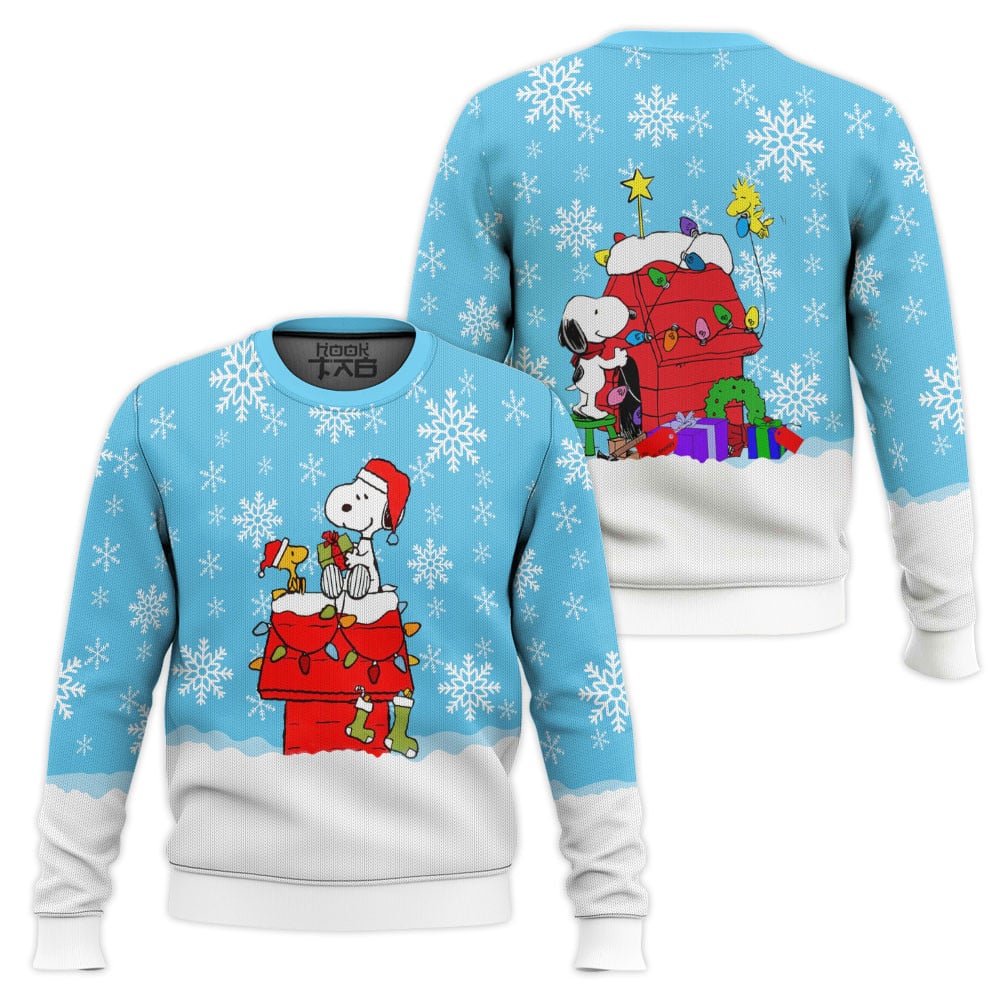 Snowy Christmas Snoopy Ugly Christmas Sweater