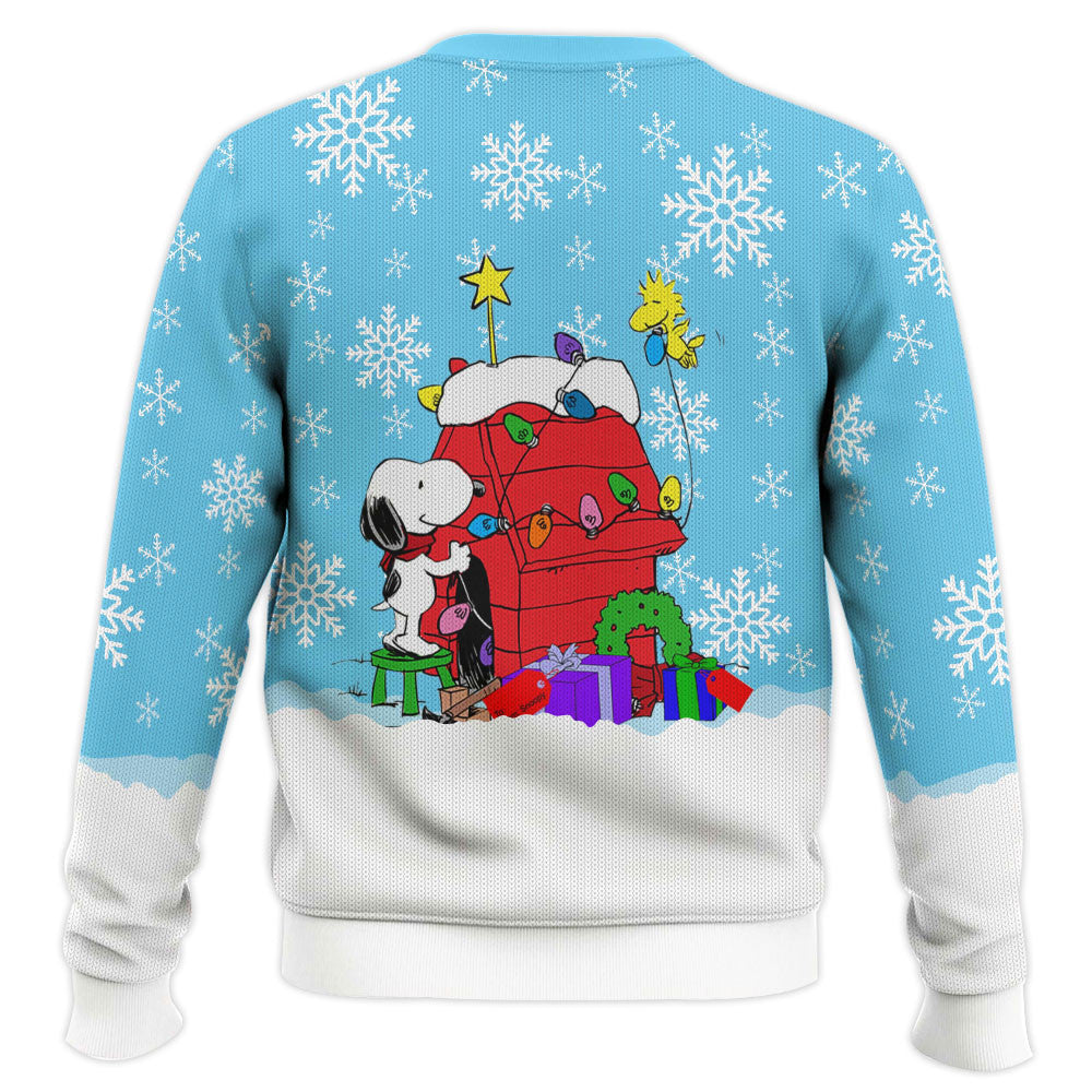 Snowy Christmas Snoopy Ugly Christmas Sweater