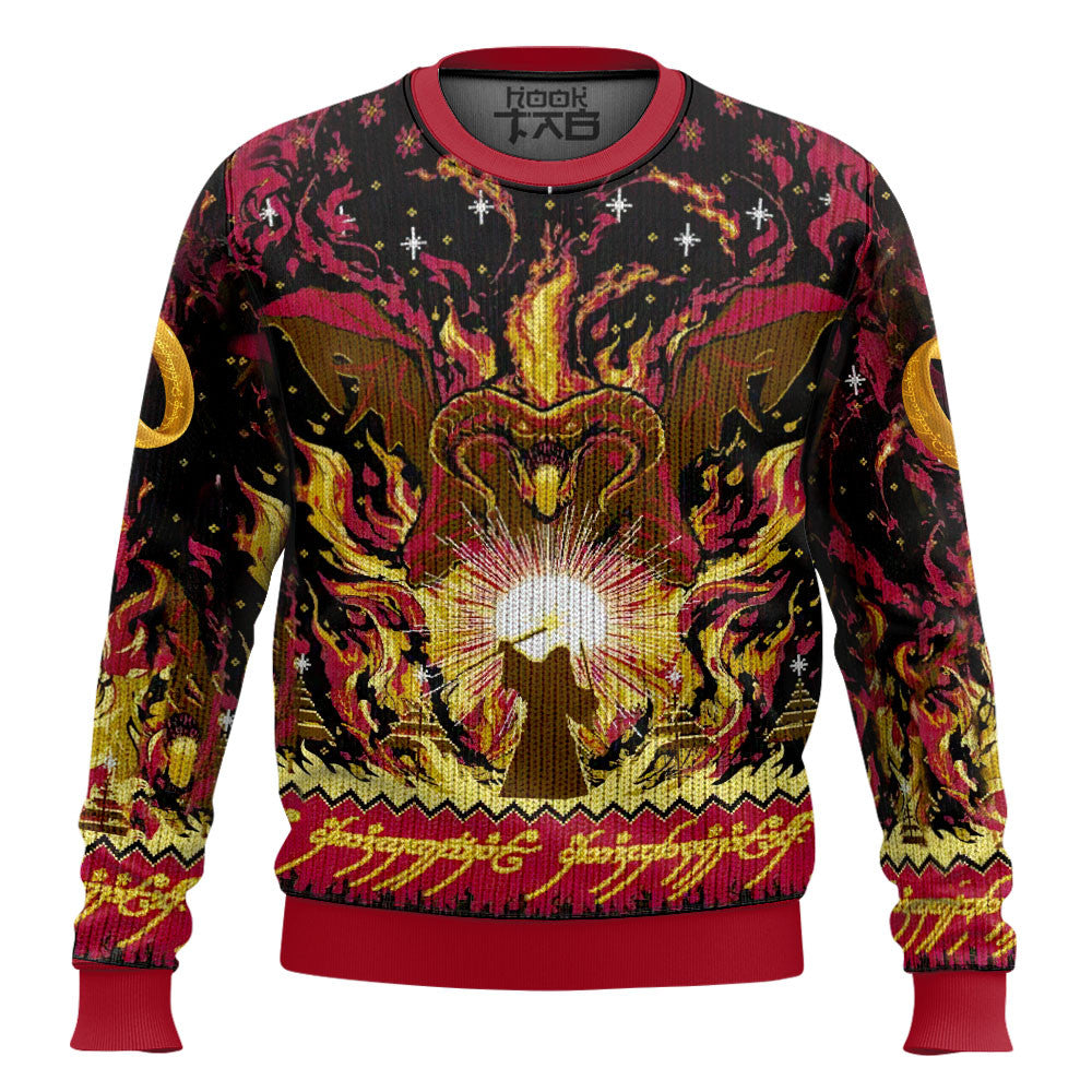 You Shall Not Pass Balrog Christmas Sweater Preorder