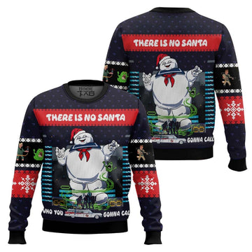 There Is No Santa Ghostbusters Ugly Christmas Sweater