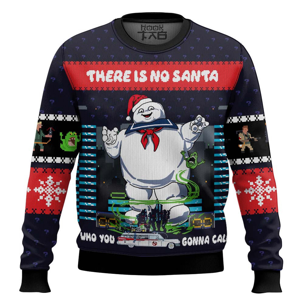 There Is No Santa Ghostbusters Ugly Christmas Sweater
