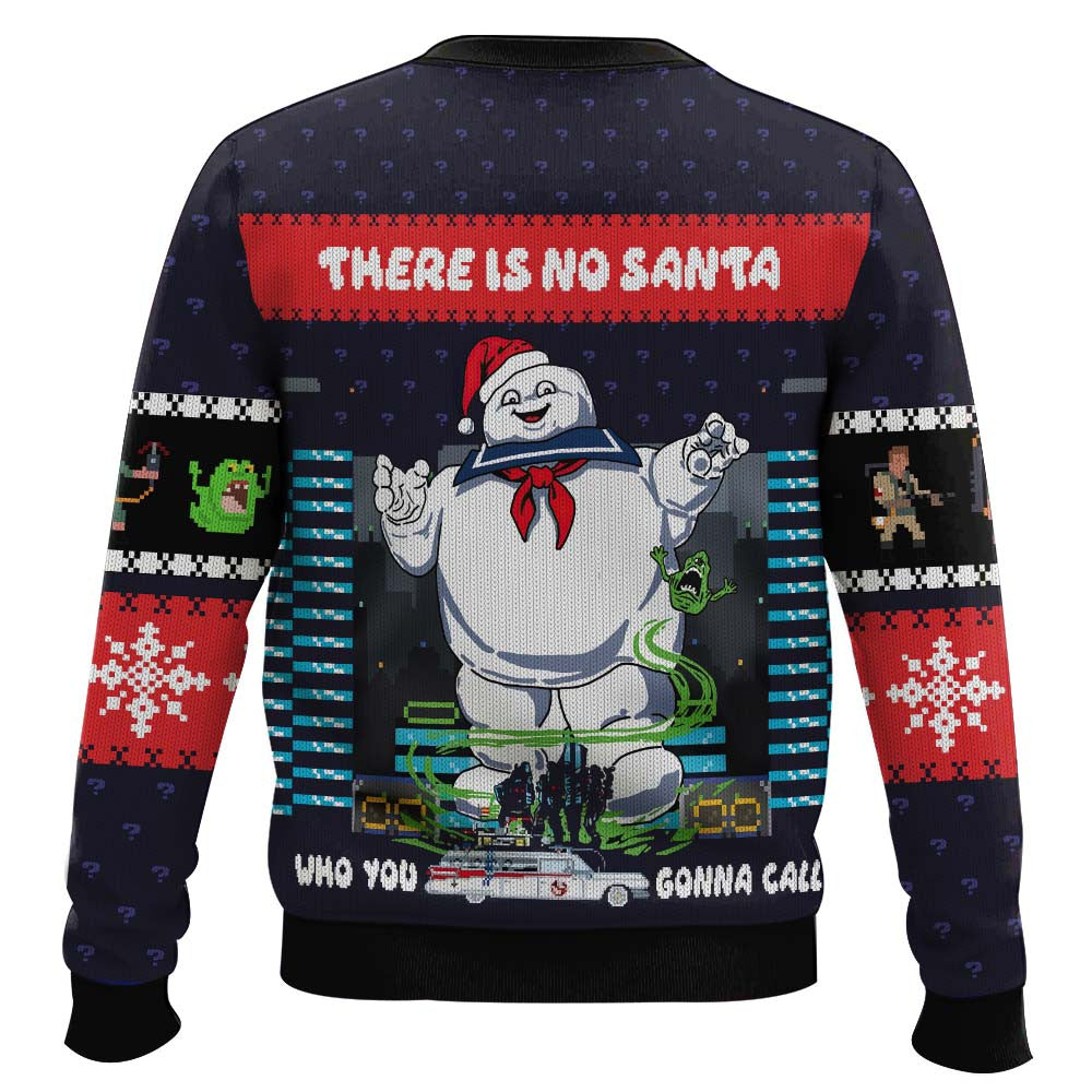 There Is No Santa Ghostbusters Ugly Christmas Sweater