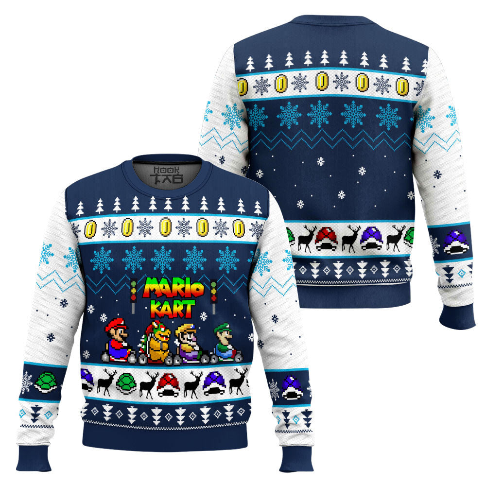 Mario Kart 3D All Over Printed Ugly Sweater