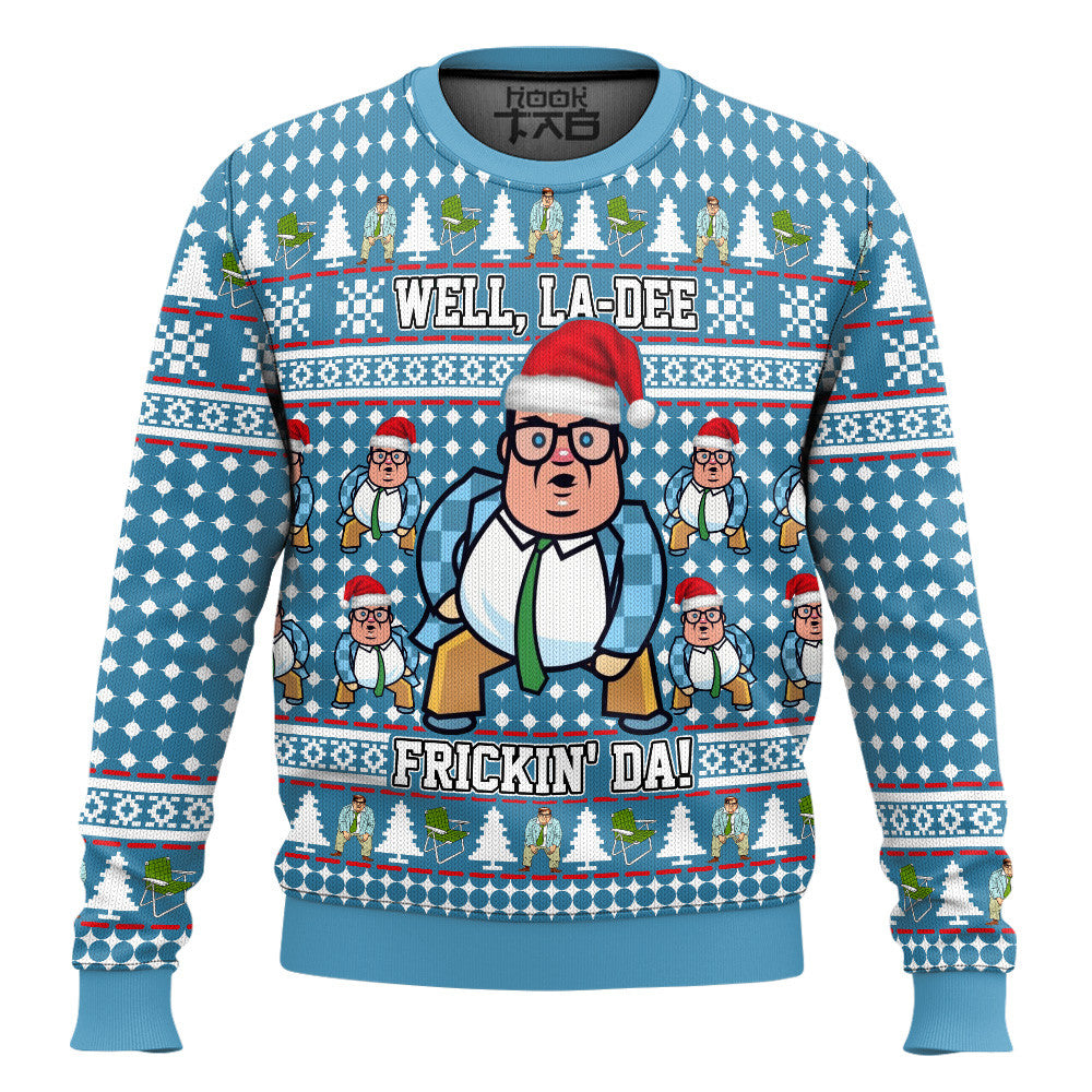 Saturday Night Live Matt Foley Well, La Dee Frickin-da Ugly Christmas Sweater