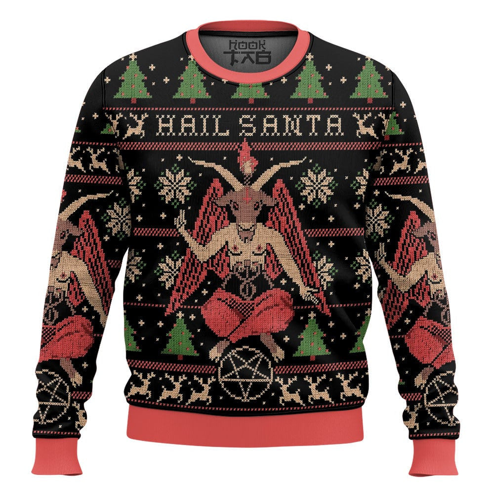Hail Santa Satan Claus Ugly Sweater