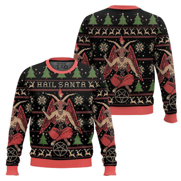 Hail Santa Satan Claus Ugly Sweater