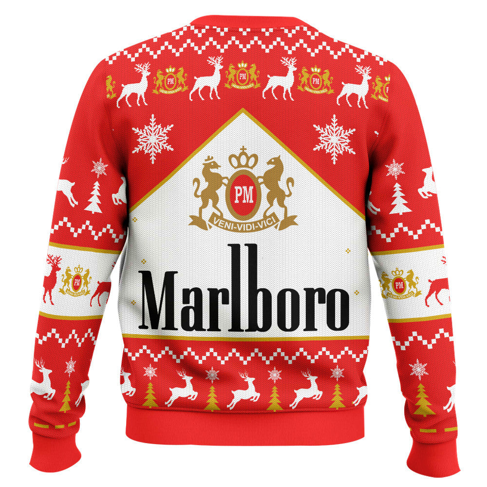 Marlboro Menthol Black Cigarettes Ugly Christmas Sweater