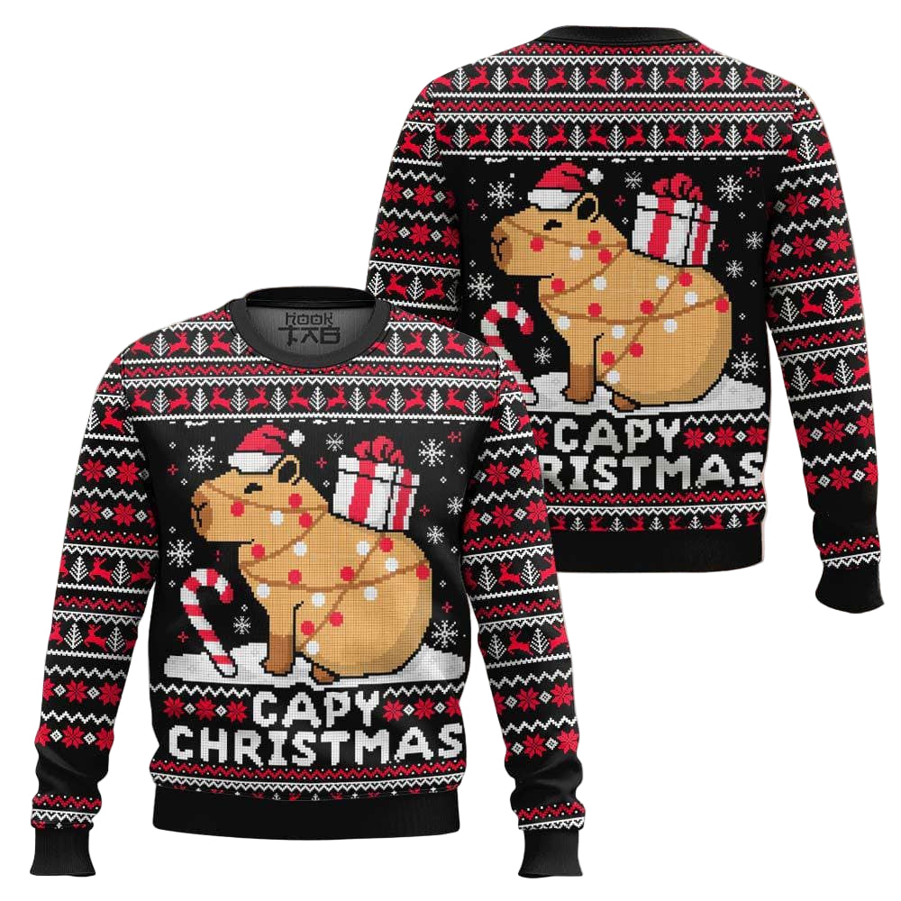 Capybara Ugly Christmas Sweater