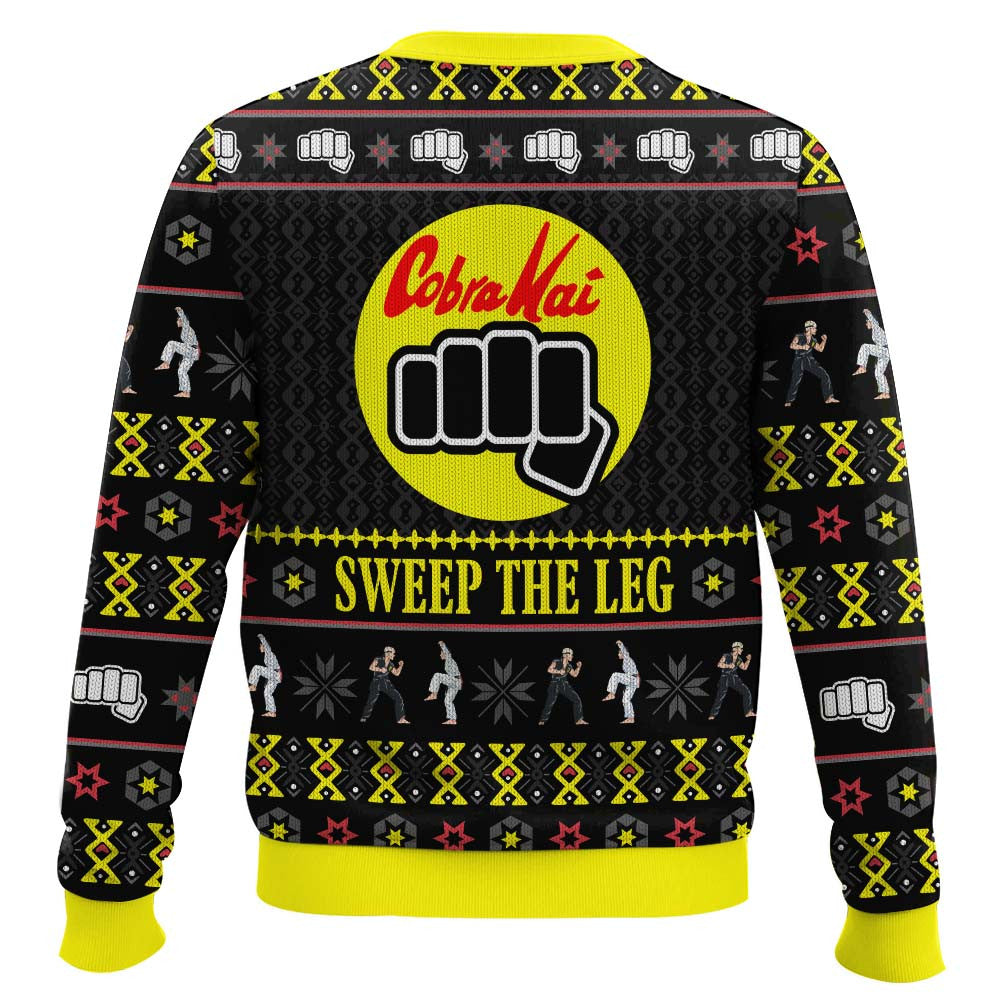 Cobra Kai Sweep The Leg Karate Kid Ugly Christmas Sweater