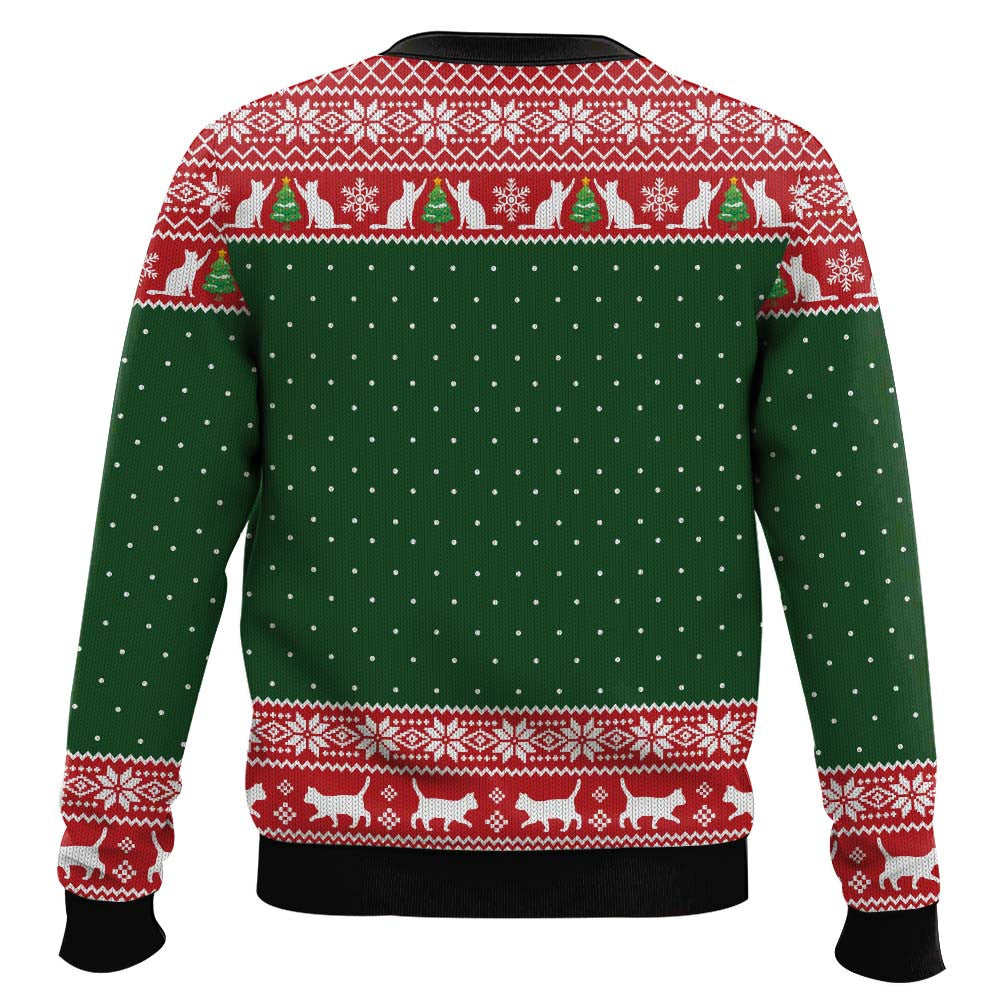 Black Cat Drink Coffee Ugly Christmas Sweater, Xmas Gifts