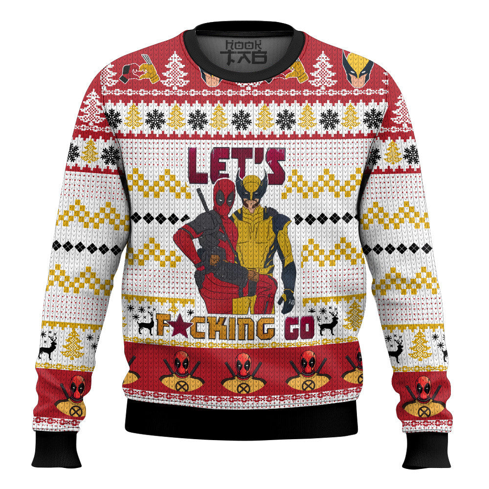 Let’s Go Deadpool Wolverine Ugly Sweater