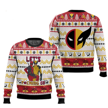 Let’s Go Deadpool Wolverine Ugly Sweater
