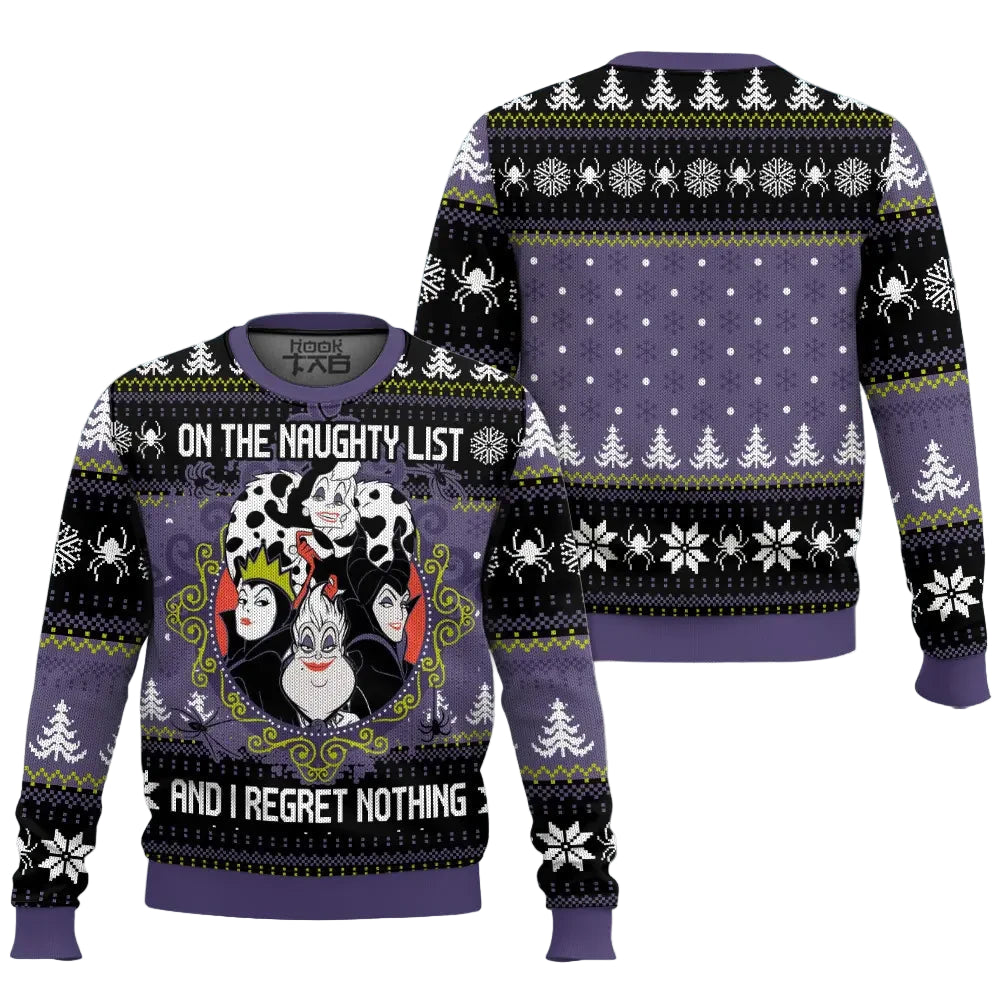 Disney Villains On The Naughty List Ugly Sweater