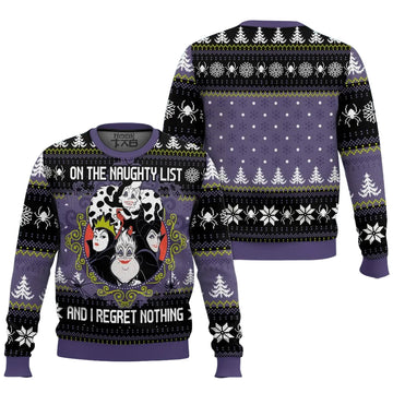 Disney Villains On The Naughty List Ugly Sweater