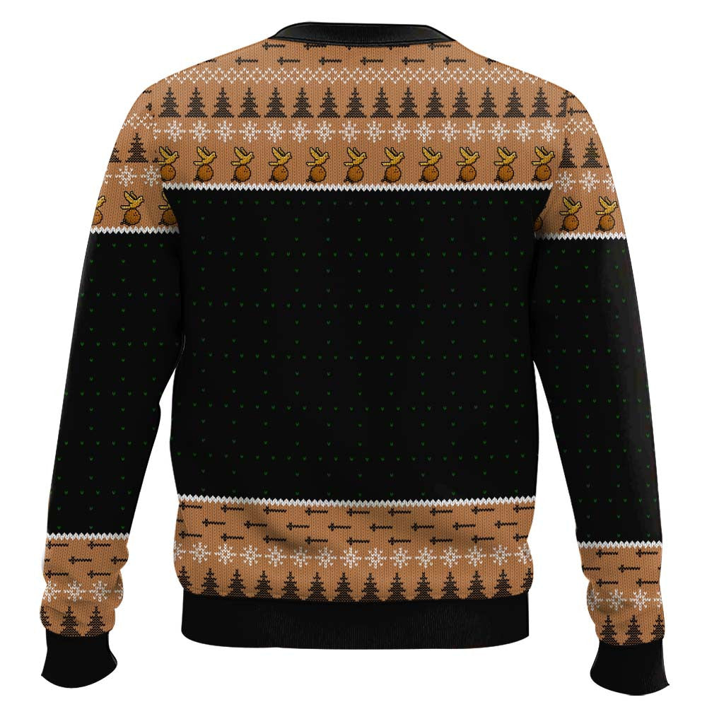 Arthur vs Black Knight Pixel Monty Python Christmas Sweater