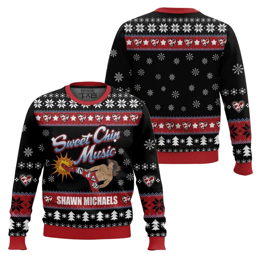 Sweet Chin Music Shawn Michaels Ugly Sweater
