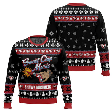 Sweet Chin Music Shawn Michaels Ugly Sweater