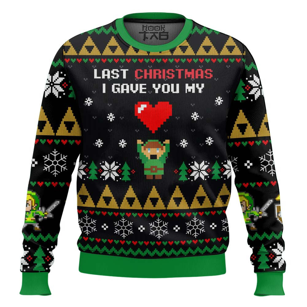 Link To My Heart Legend of Zelda Ugly Christmas Sweater