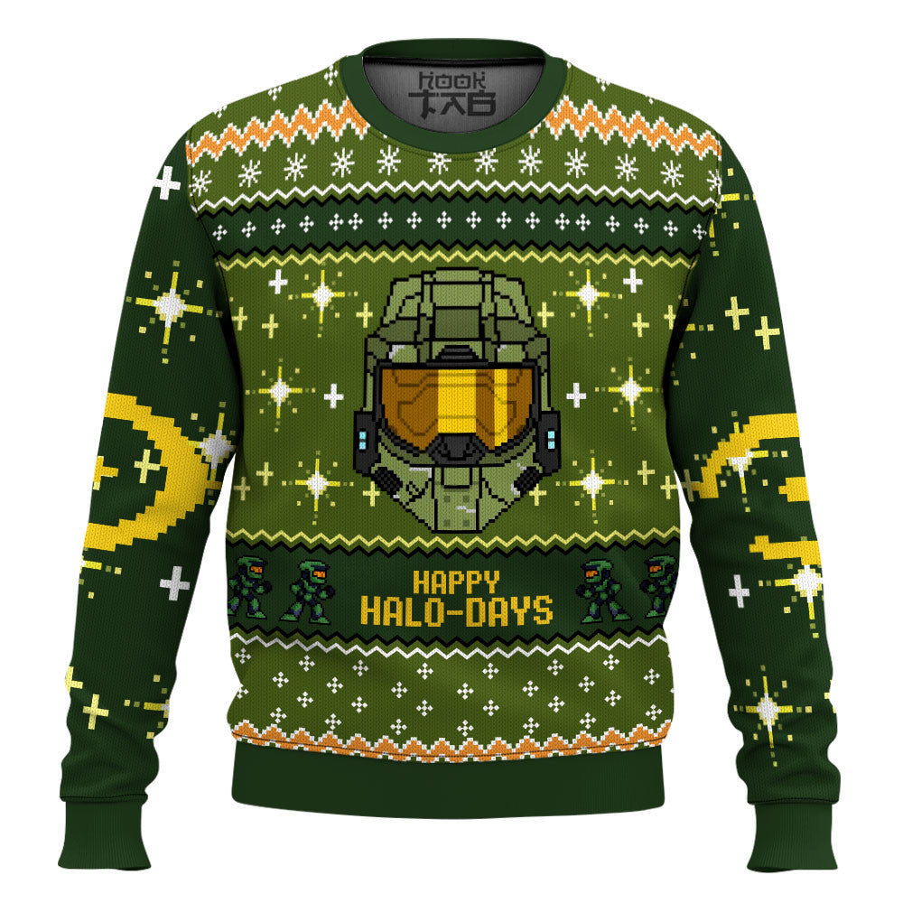 Happy Halo-Days Halo Ugly Christmas Sweater