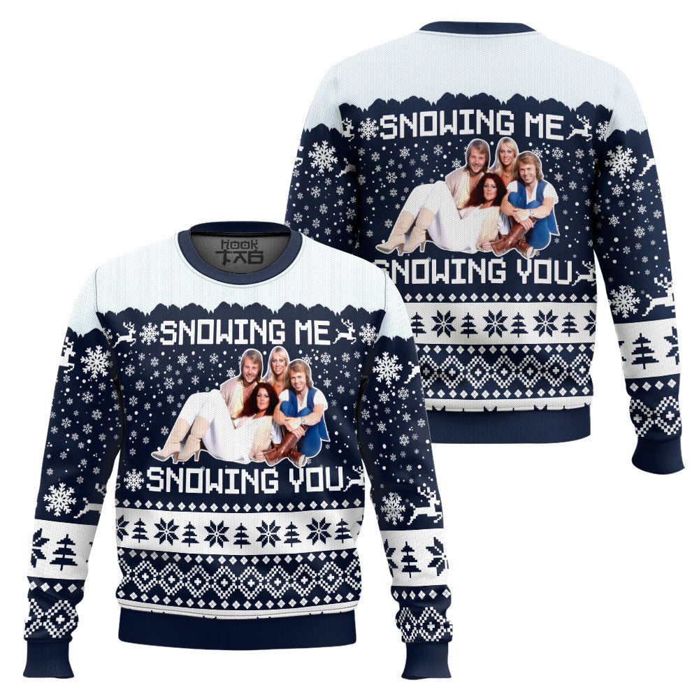 Snowing Me Snowing You ABBA Ugly Christmas Sweater