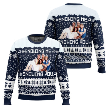 Snowing Me Snowing You ABBA Ugly Christmas Sweater