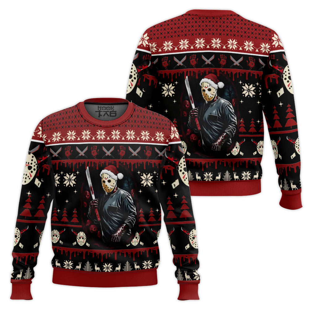 Jason Voorhees Firday the 13th Ugly Christmas Sweater