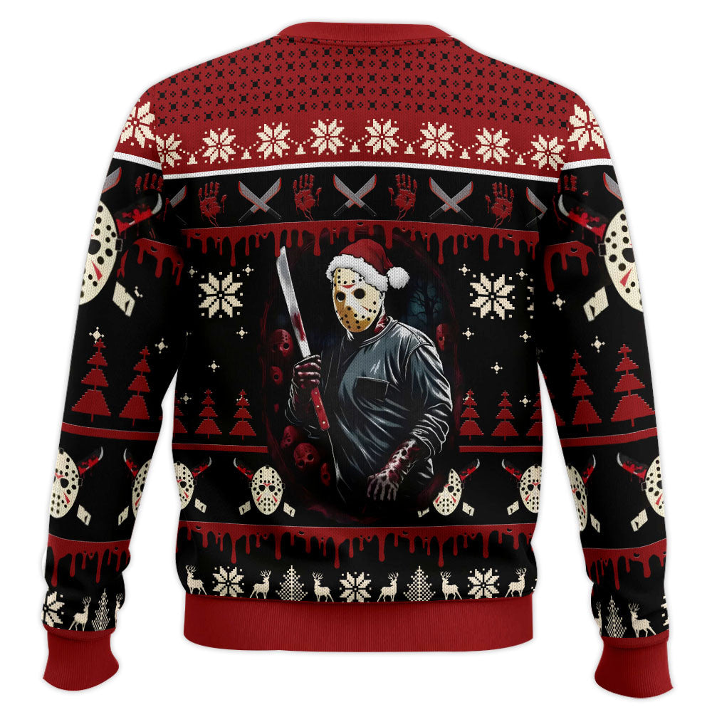 Jason Voorhees Firday the 13th Ugly Christmas Sweater