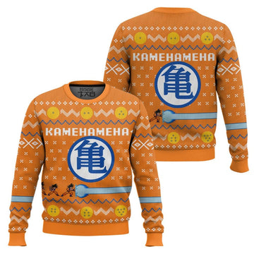 DBZ Kamehameha Ugly Christmas Sweater