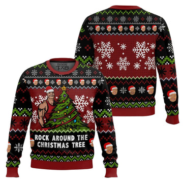 Rock Around The Christmas Tree The Rock Ugly Sweater