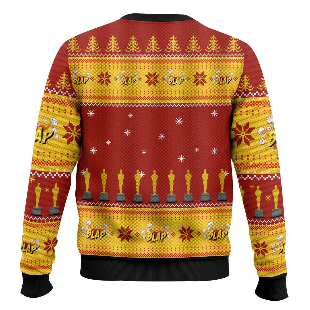 Keep Santa’s Name Out Your Mouth Smith Slaps Chris Rock Meme Ugly Sweater