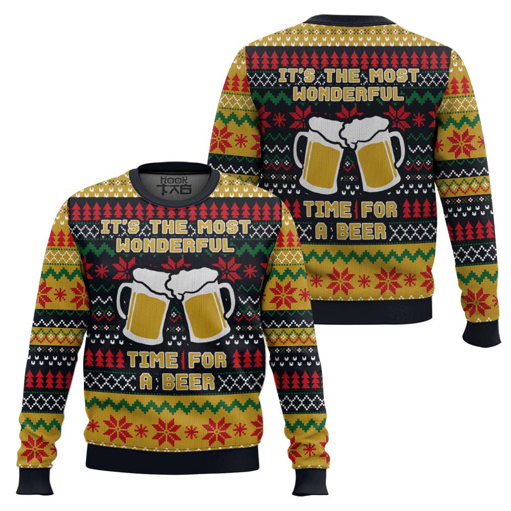 It’s The Most Wonderful Time For A Beer Parody Ugly Christmas Sweater