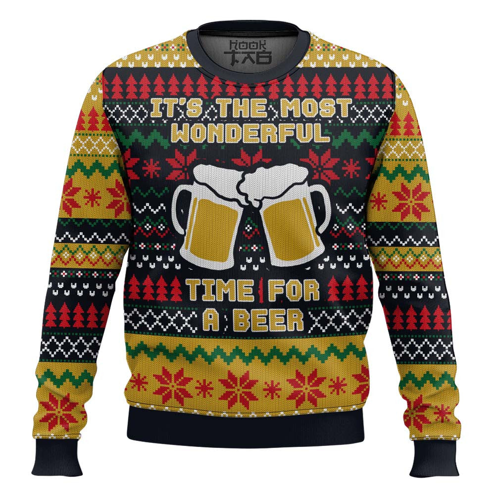 It’s The Most Wonderful Time For A Beer Parody Ugly Christmas Sweater