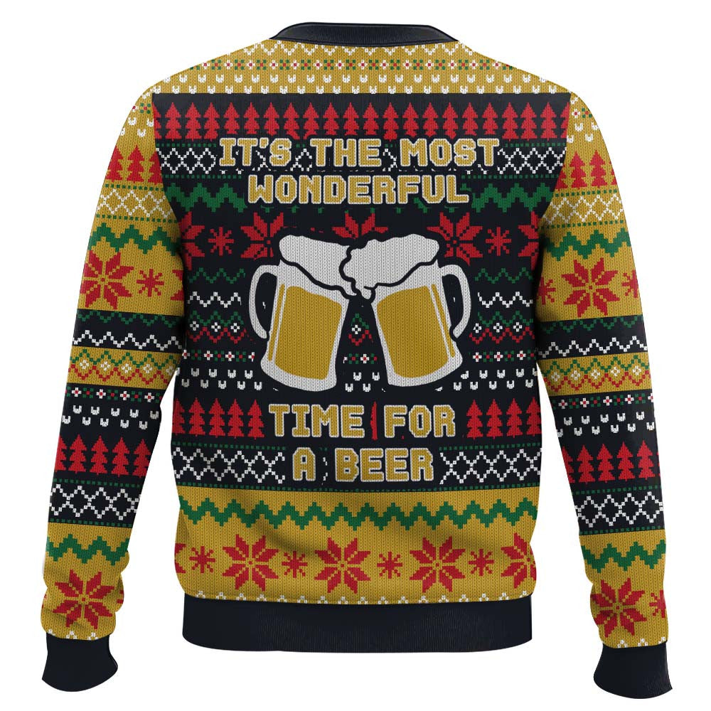 It’s The Most Wonderful Time For A Beer Parody Ugly Christmas Sweater