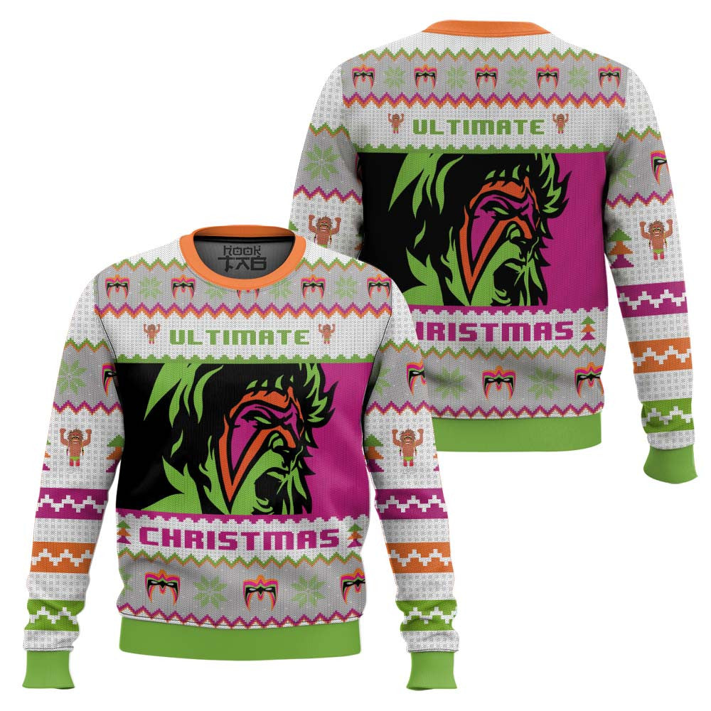 Ultimate Warrior Christmas Pro Wrestling Ugly Christmas Sweater