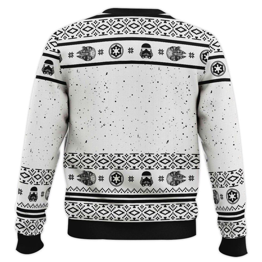 Star Wars Darth Vader White Pattern Xmas Gifts Ugly Christmas Sweater