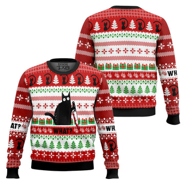 What Black Cat Ugly Christmas Sweater
