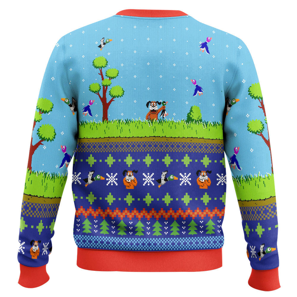 Festive Duck Hunt Ugly Christmas Sweater