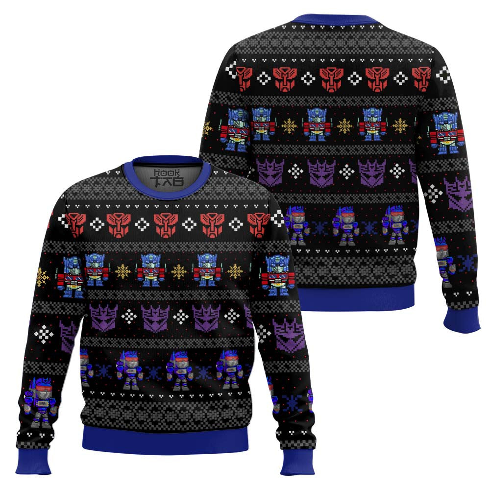 Xmas in Disguise Transformers Ugly Christmas Sweater