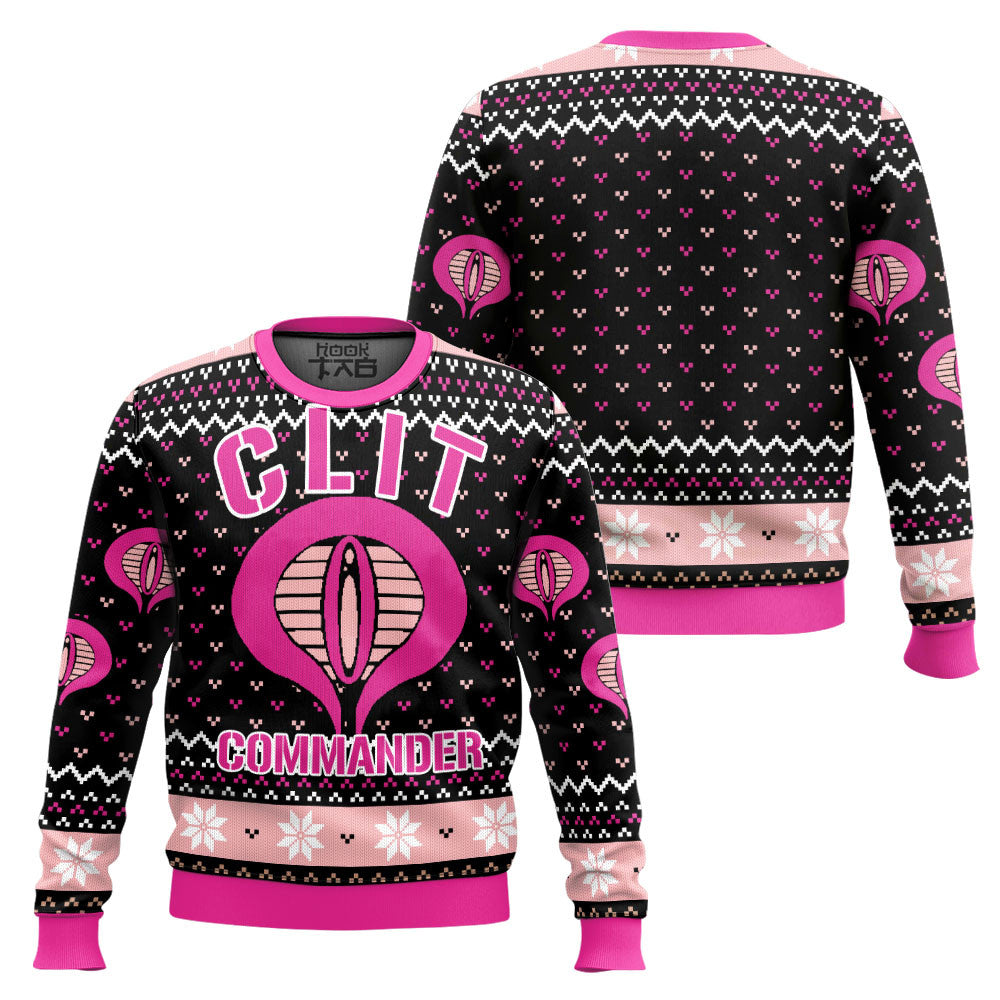 Clit Commander Ugly Christmas Sweater