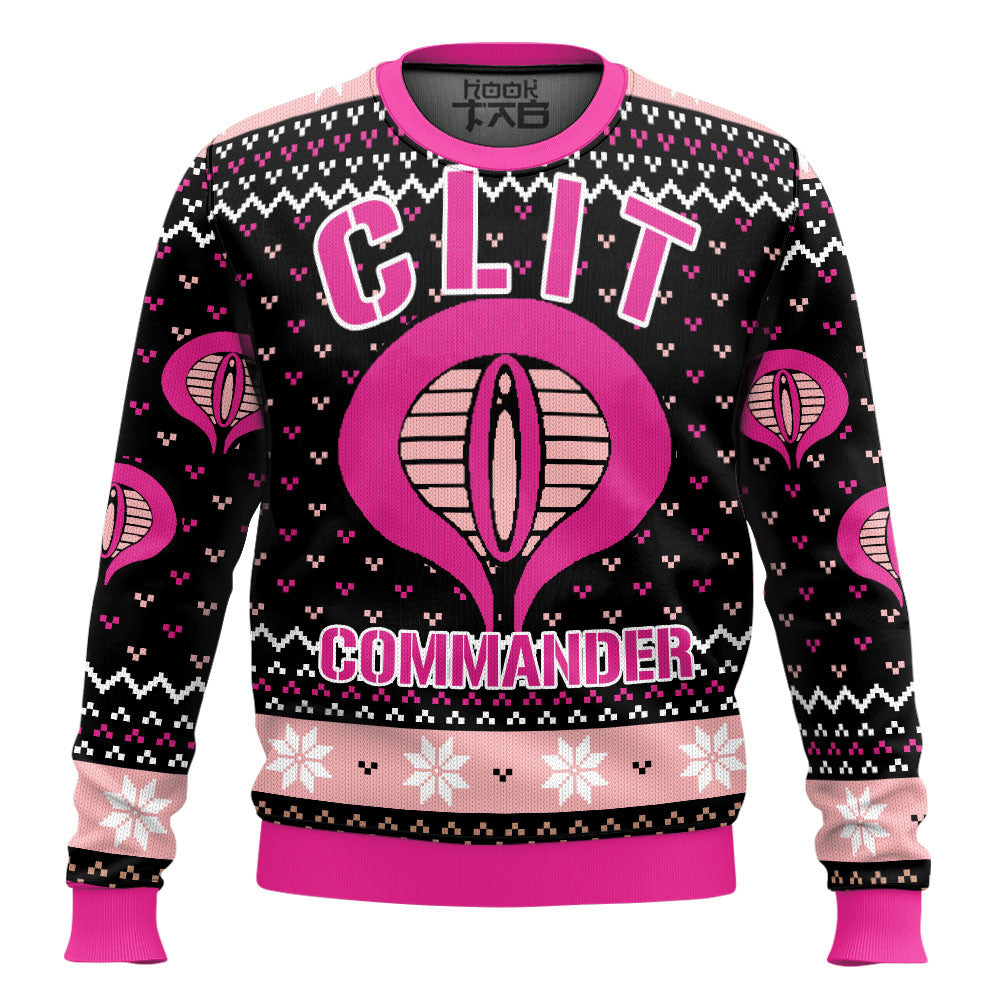 Clit Commander Ugly Christmas Sweater