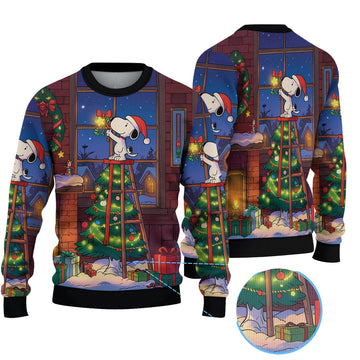 Snoopy Christmas Knitted Ugly Sweater