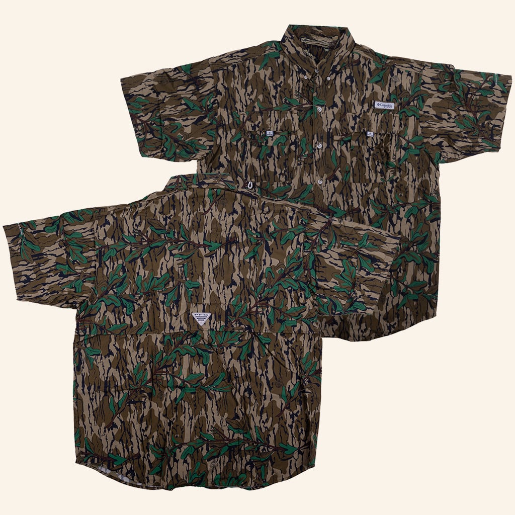 Luke Combs Merch Columbia Button Down Mossy Camo Button Up Shirt Gift For Him -WearandDecor