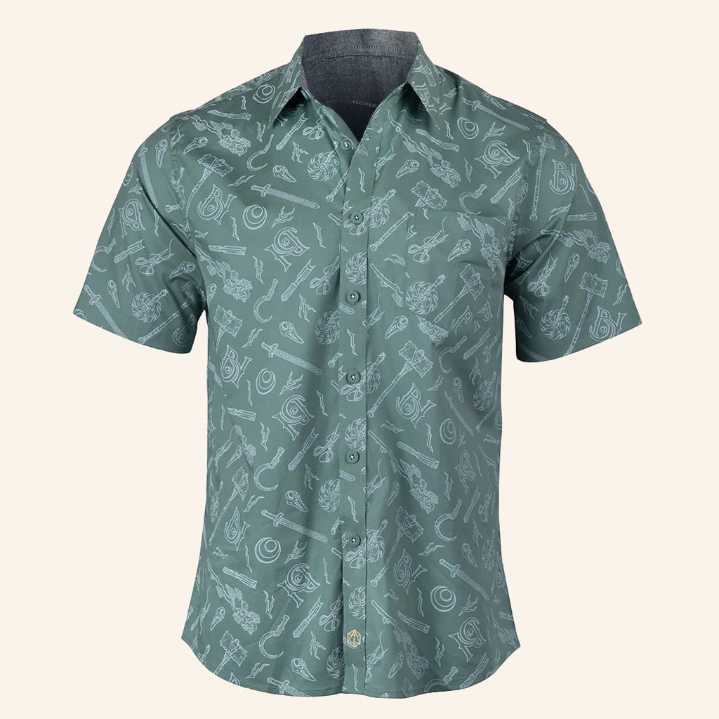 Critical Role Merch Bells Hells Button Up Shirt Good Christmas Gifts For Men -WearandDecor