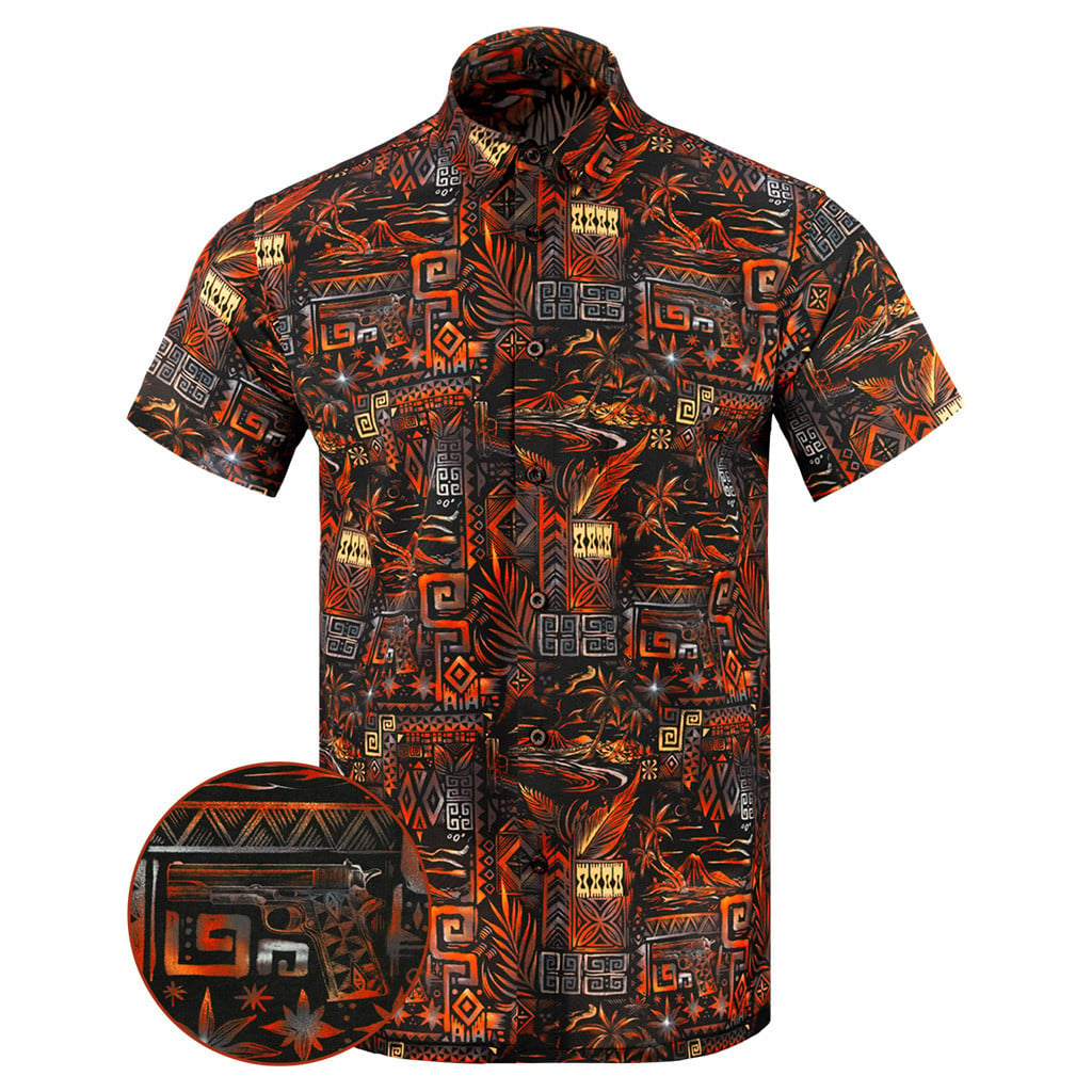 Lei Em Down Button Down Shirt Tactical Hawaiian Shirt Good Gifts For Brother -WearandDecor