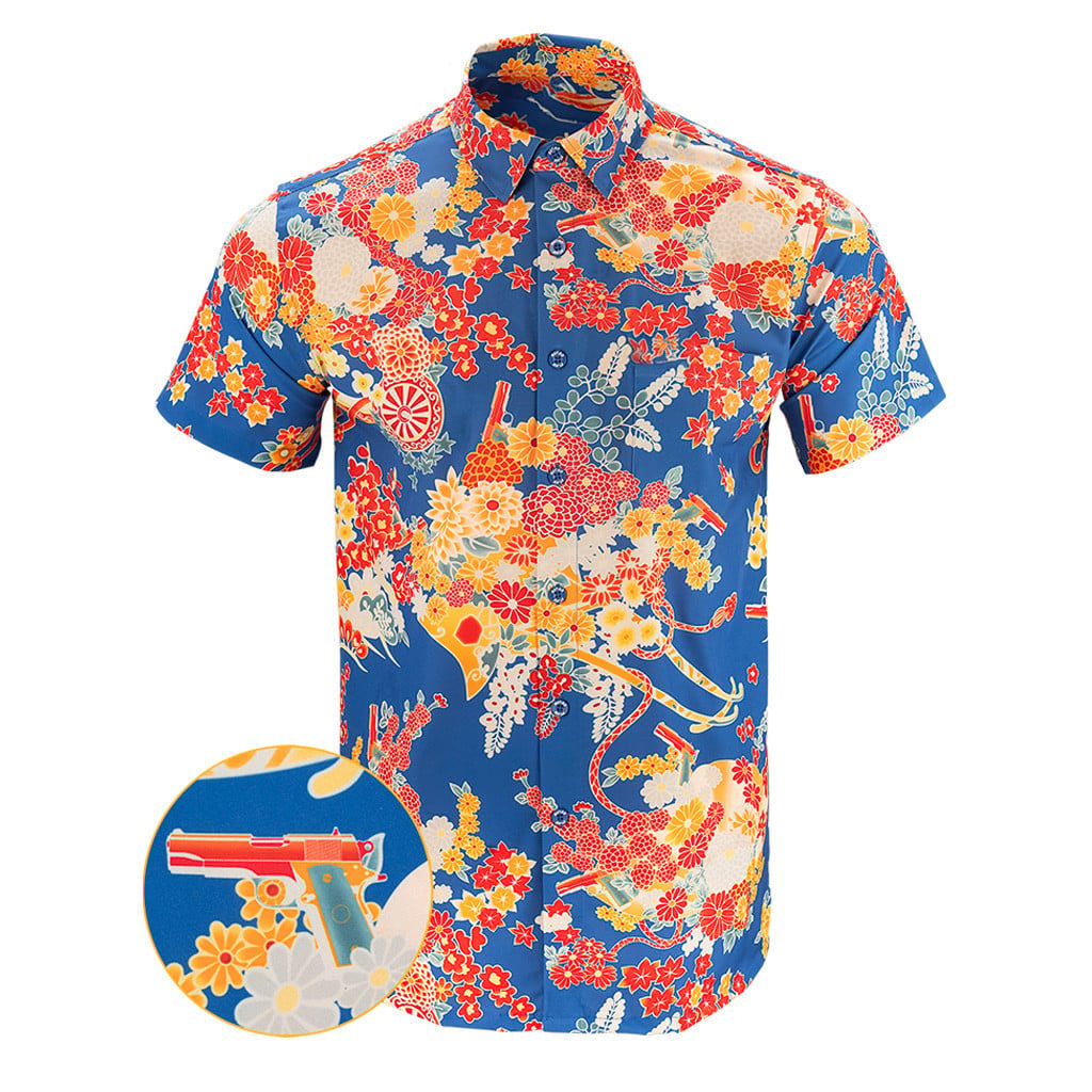 Romeo Button Down Shirt Gun Print Hawaiian Shirt Tactical Apparel Gifts For Father -WearandDecor