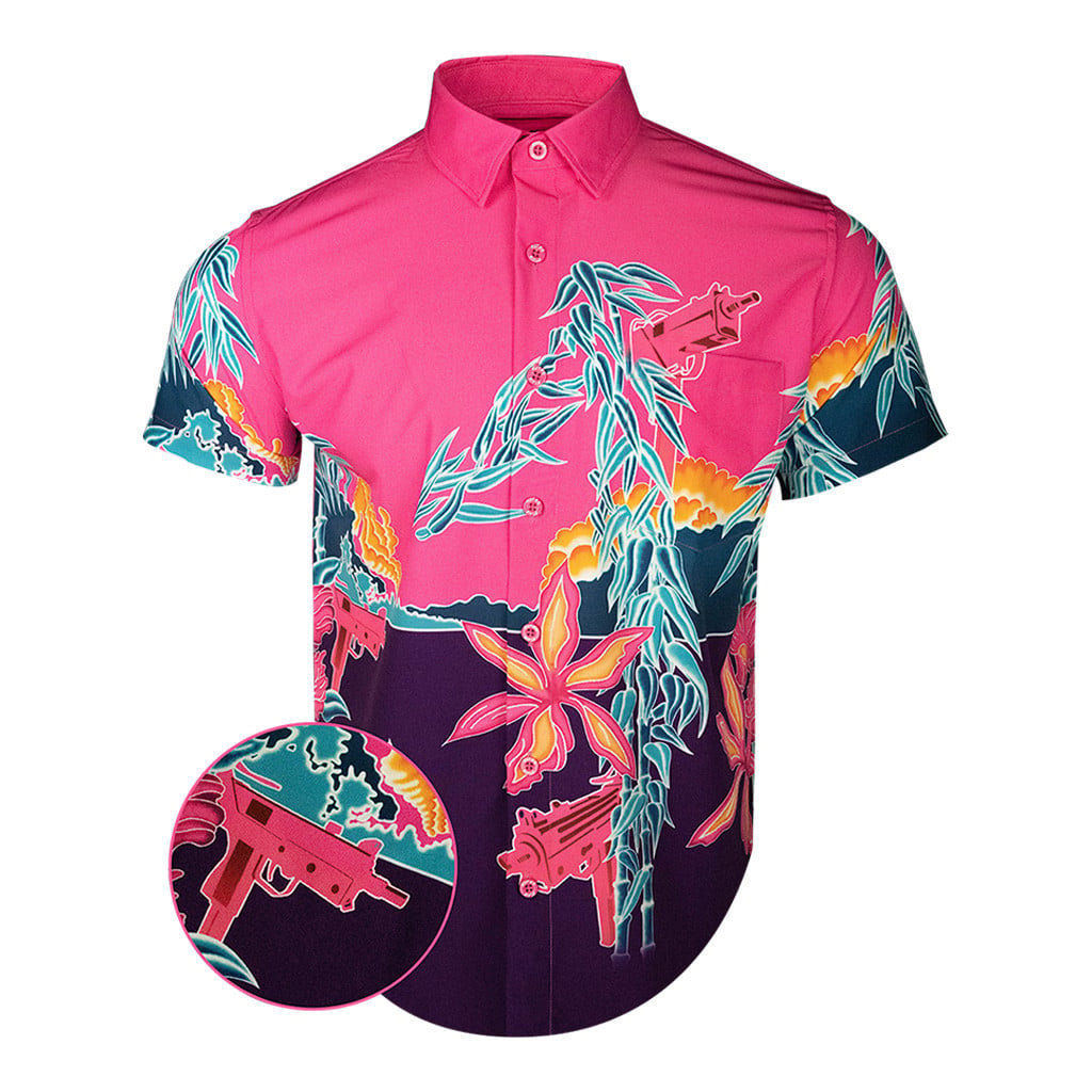 Scarface 2 Manny Button Down Shirt Tactical Hawaiian Shirt Christmas Gifts For Boyfriend -WearandDecor