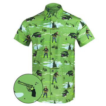 The Gilmore Button Down Shirt Tactical Hawaiian Shirt Gift Ideas For Gun Lovers -WearandDecor