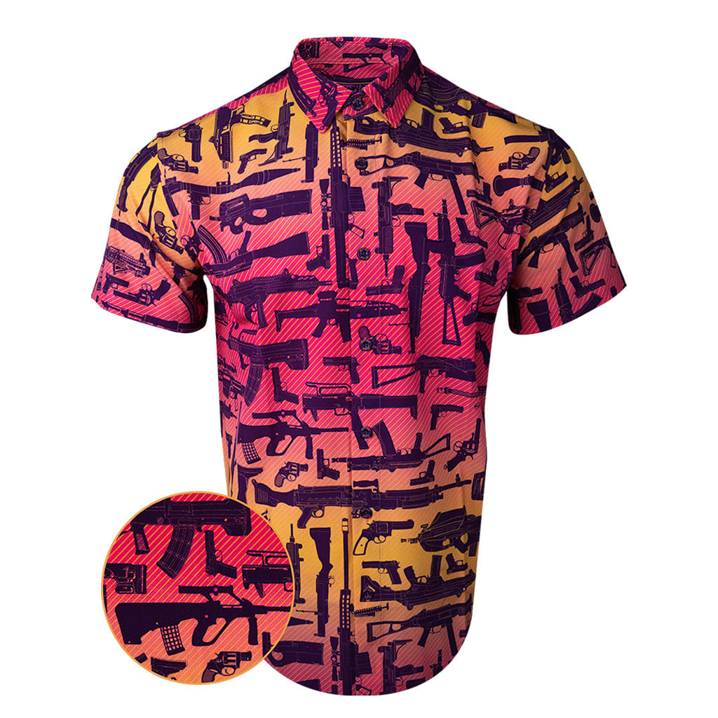 The Arsenal Button Down Shirt Tactical Hawaiian Shirt Gun Lovers Gift For Dad -WearandDecor