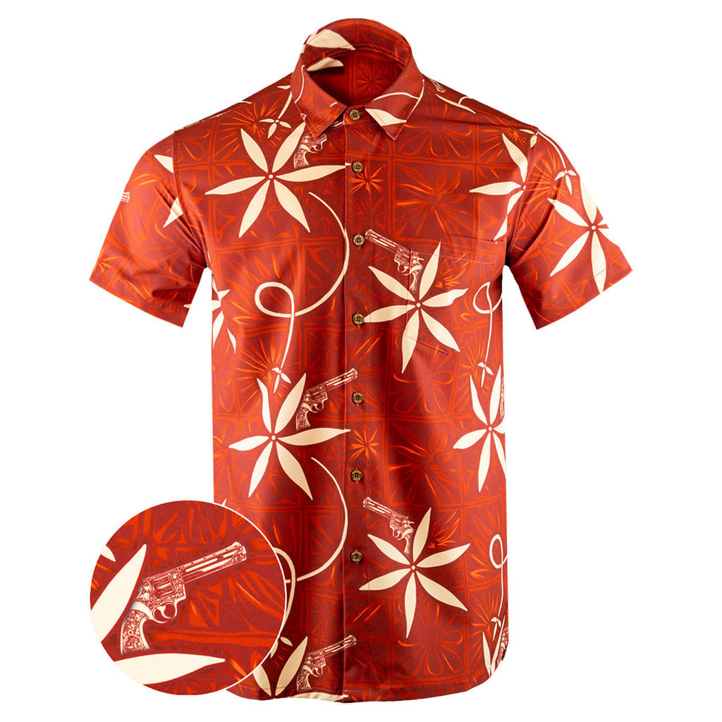 The King Button Down Shirt Tactical Aloha Shirt Present For Gun Lovers -WearandDecor