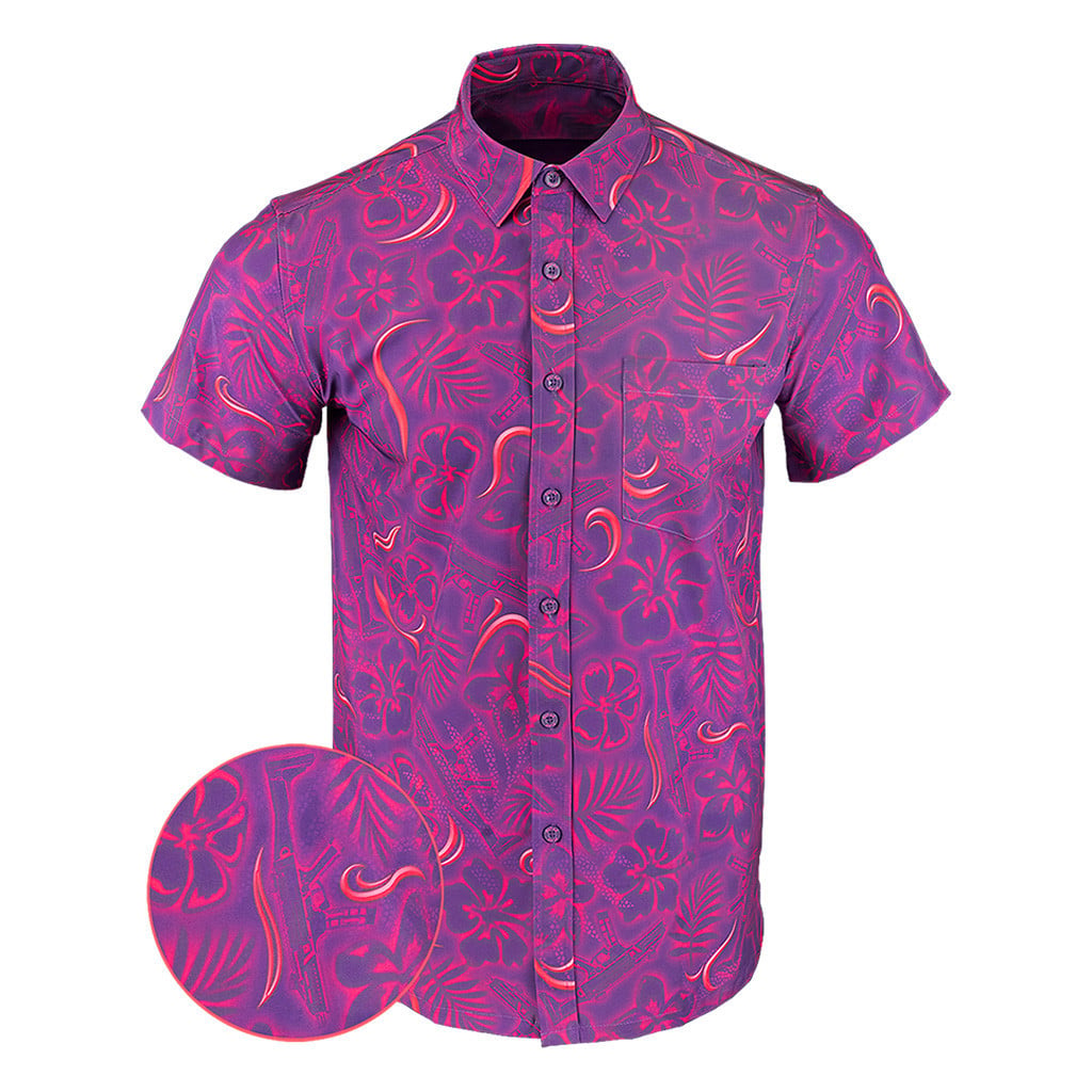 Tropic Strike Button Down Shirt Hawaiian Tactical Button Down Christmas Gifts For Him -WearandDecor